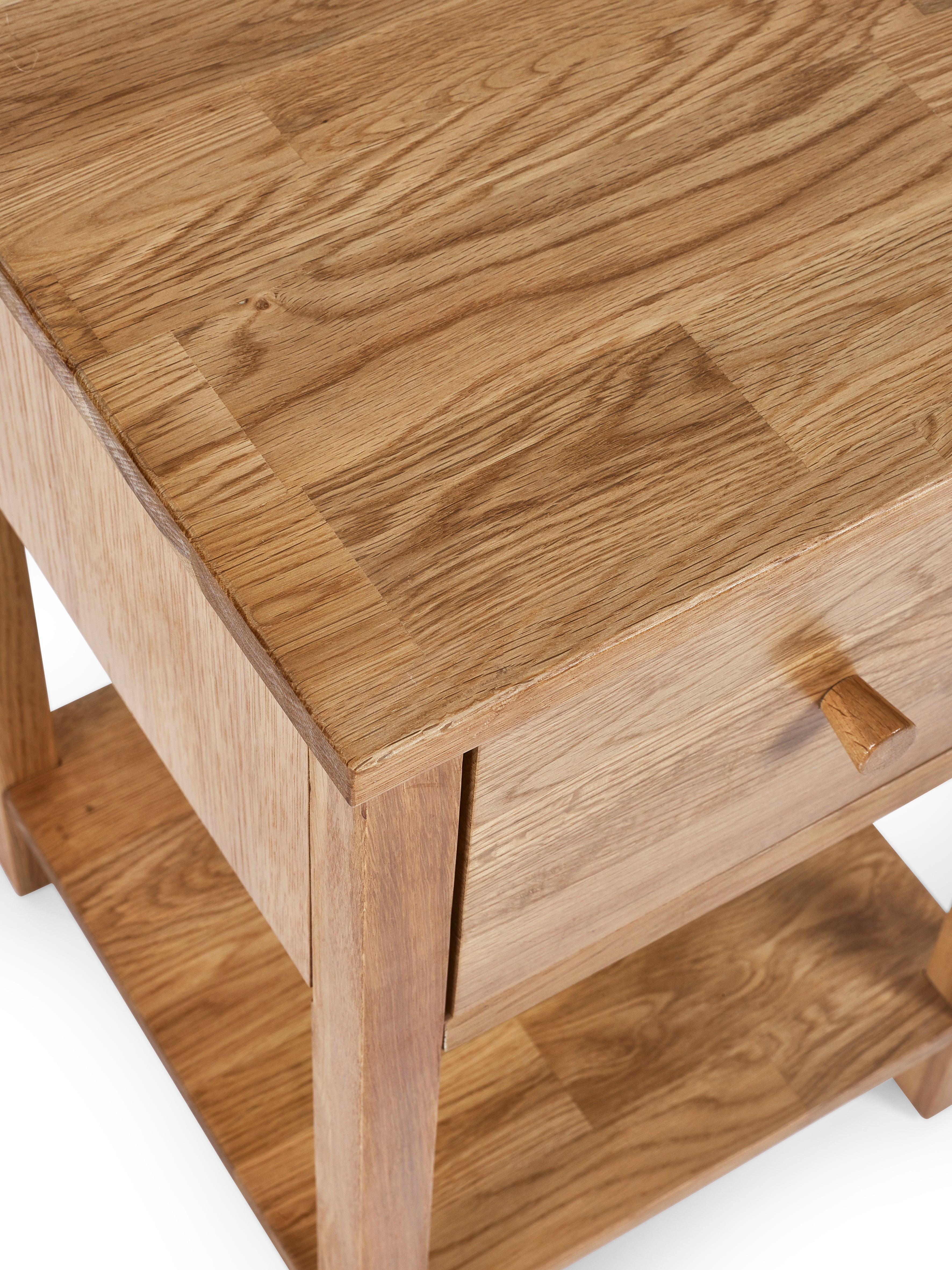 Osborne Solid Oak Wood Bedside Table | 1 Drawer